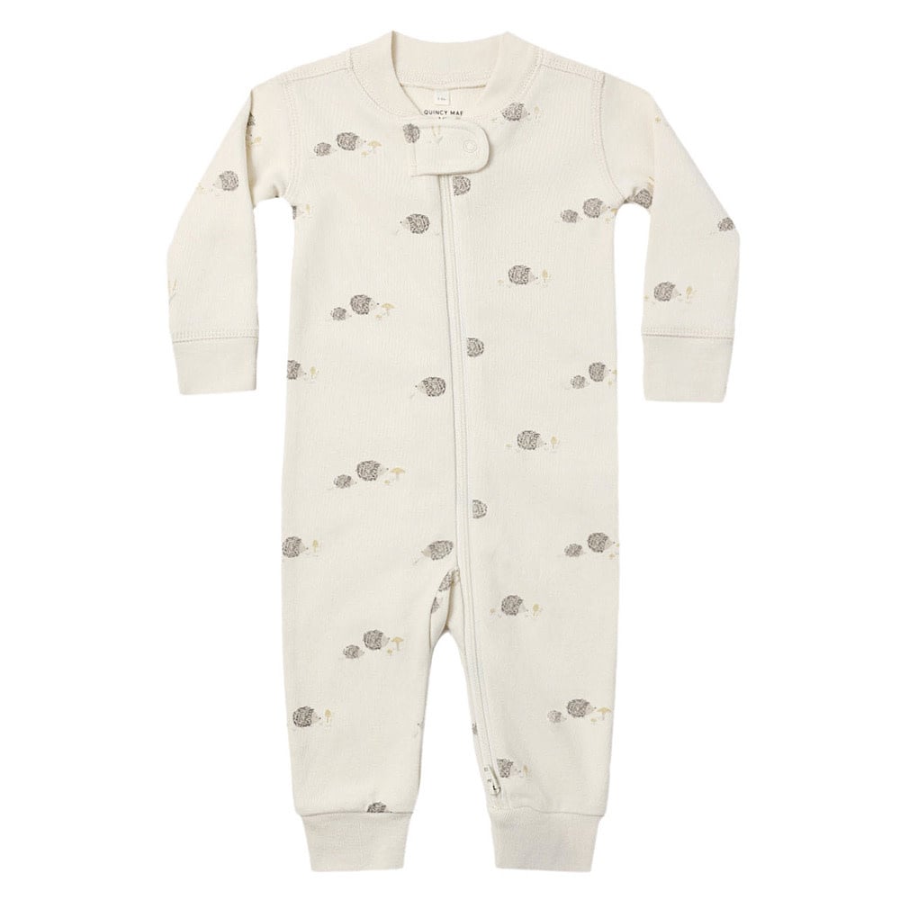 Quincy Mae Zip Long Sleeve Sleeper - Hedgehog