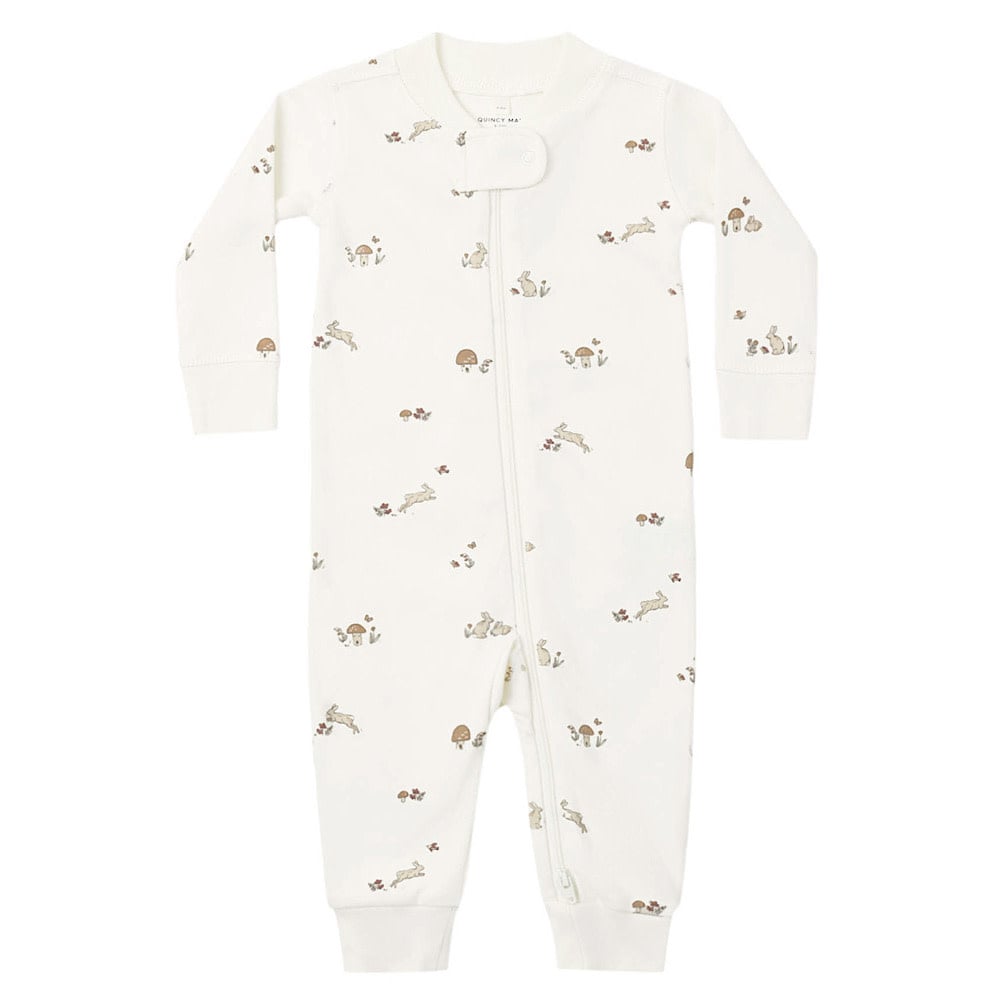 Quincy Mae Zip Long Sleeve Sleeper - Bunnies