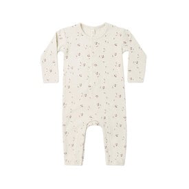 Quincy Mae Quincy Mae Ribbed Baby Jumpsuit - Fall Ditsy