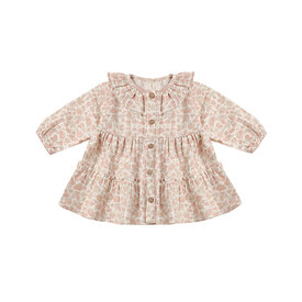 Quincy Mae Quincy Mae Ruffle Collar Button Dress - Pink Blossom