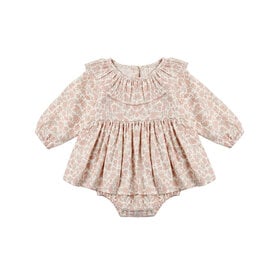 Quincy Mae Quincy Mae Thalia Romper - Pink Blossom