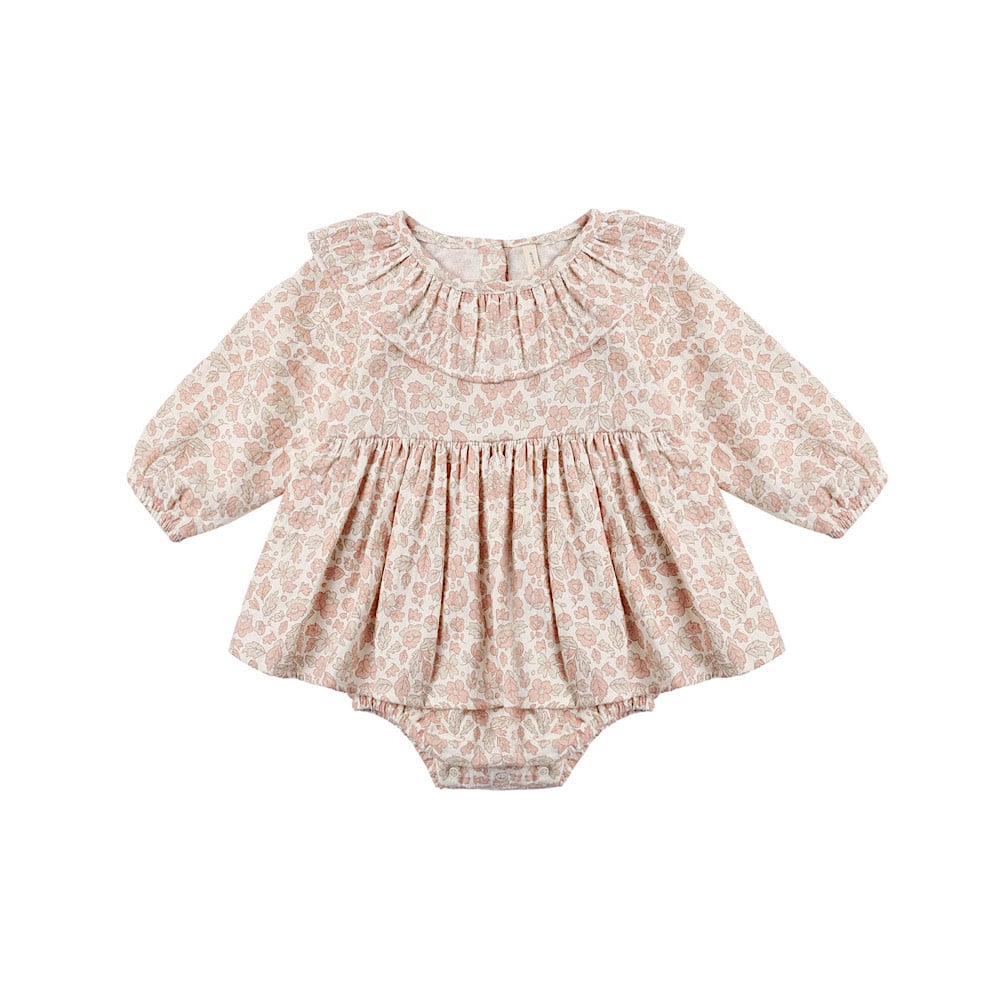 Quincy Mae Thalia Romper - Pink Blossom