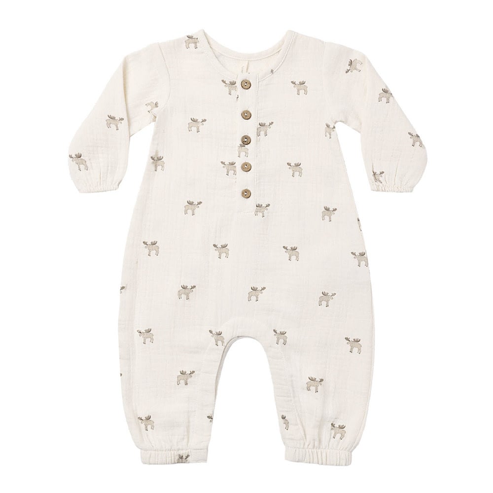 Quincy Mae Quincy Mae Woven Jumpsuit - Moose