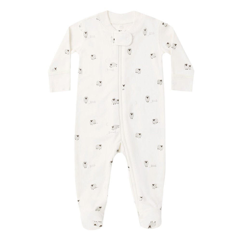 Quincy Mae Quincy Mae Zip Long Sleeve Sleeper Footie - Sheep