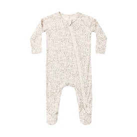 Quincy Mae Quincy Mae Bamboo Zip Footie - Bloom