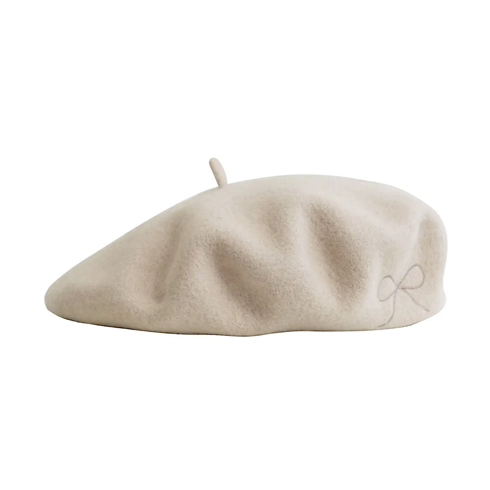 Lost Pattern Bon Chic Wool Beret - Beige