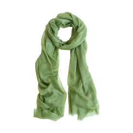 Lost Pattern NYC Lost Pattern Featherlight Oversized Cashmere Scarf - Olive Green