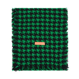 Lost Pattern NYC Lost Pattern Houndstooth Cashmere Scarf - Forest Green