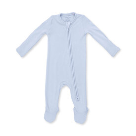 Angel Dear Angel Dear 2 Way Zipper Footie - Solid Sheer Blue Rib