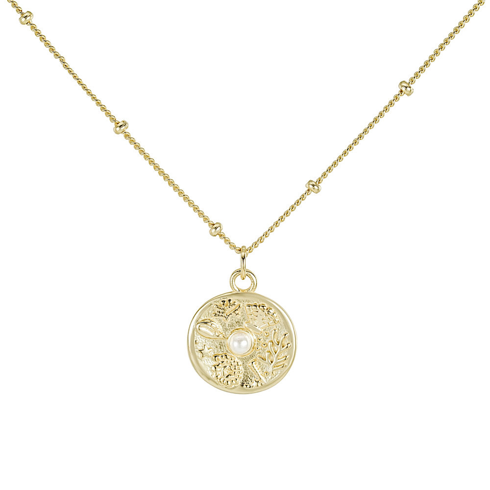 The Salty Gem The Salty Gem Coral Necklace - Gold
