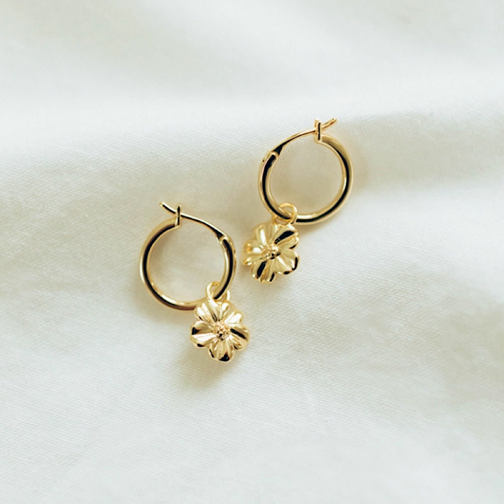 The Salty Gem Flor Earrings - Gold