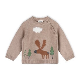 Viverano Organics Viverano Organics Moose Woods Knit Baby Pullover - Marl Brown
