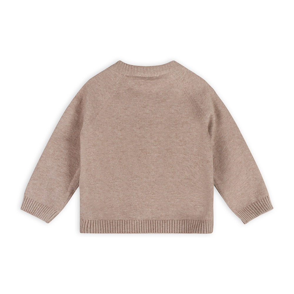 Viverano Organics Moose Woods Knit Baby Pullover - Marl Brown
