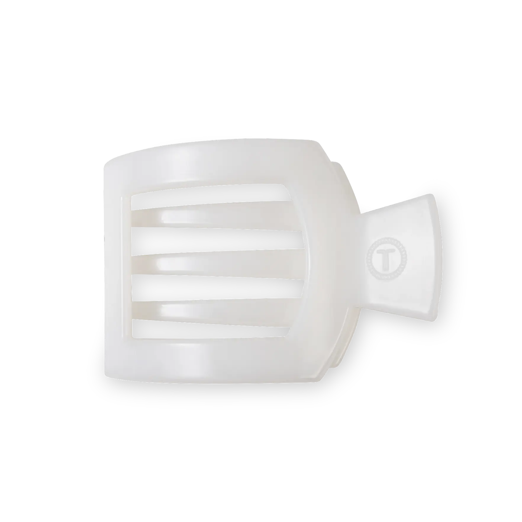Teleties Teleties Flat Square Clip - Small - Coconut White