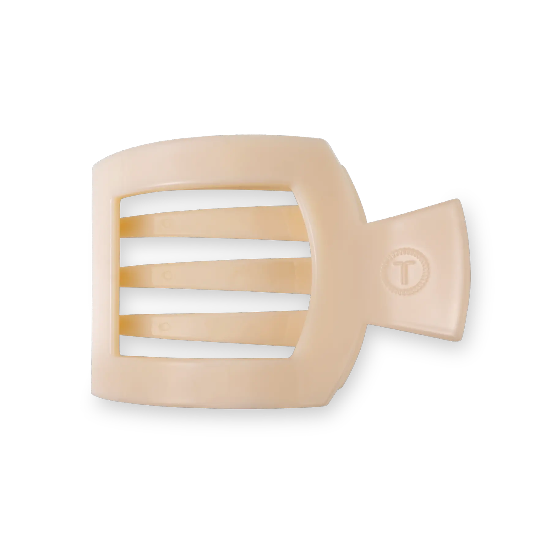Teleties Teleties Flat Square Clip - Medium - Almond Beige