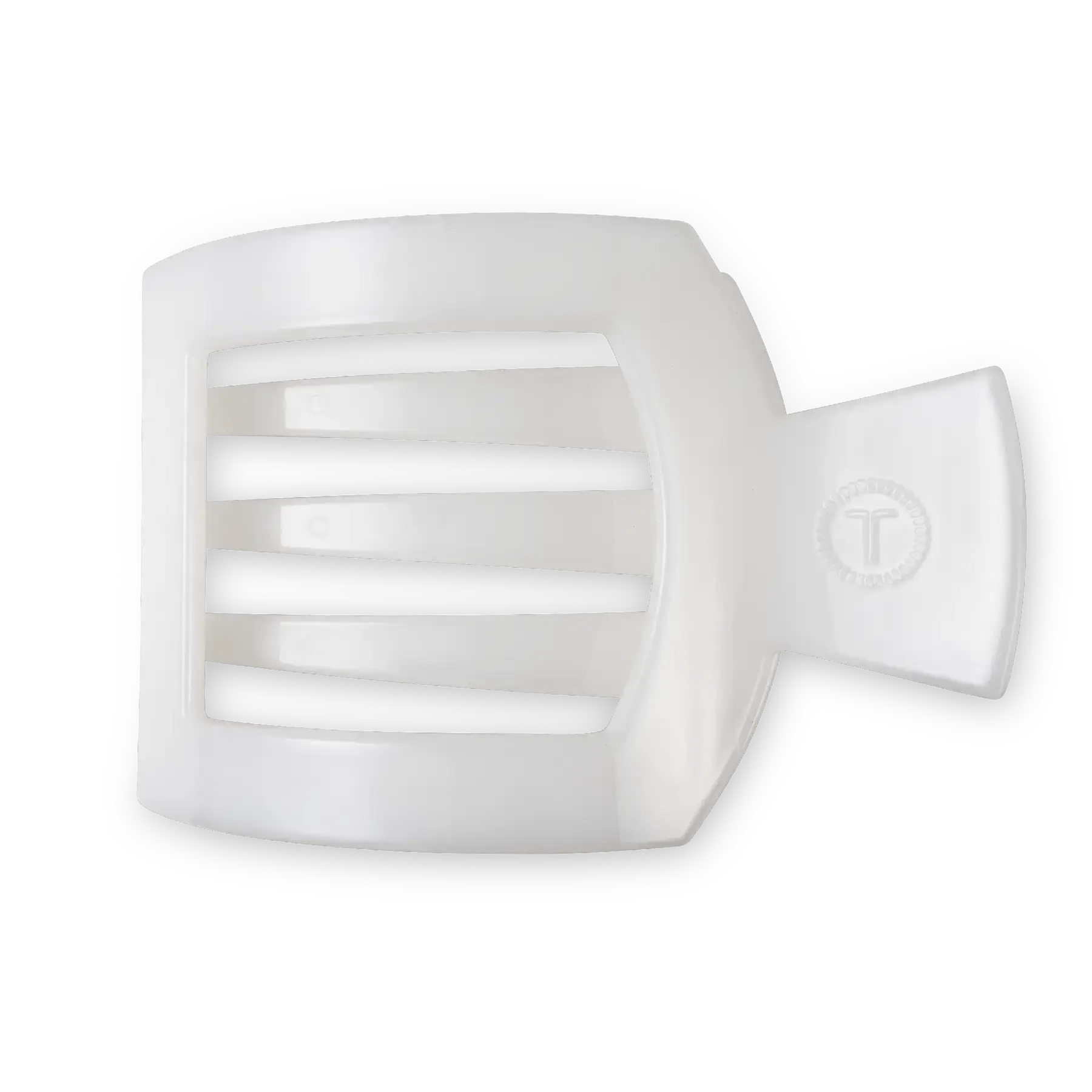 Teleties Teleties Flat Square Clip - Large - Coconut White