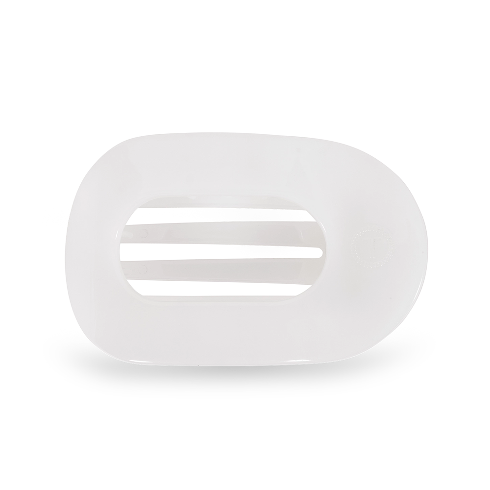 Teleties Flat Round Clip - Medium -  Coconut White