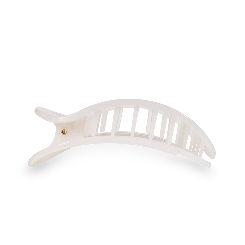 Teleties Flat Round Clip - Medium -  Coconut White