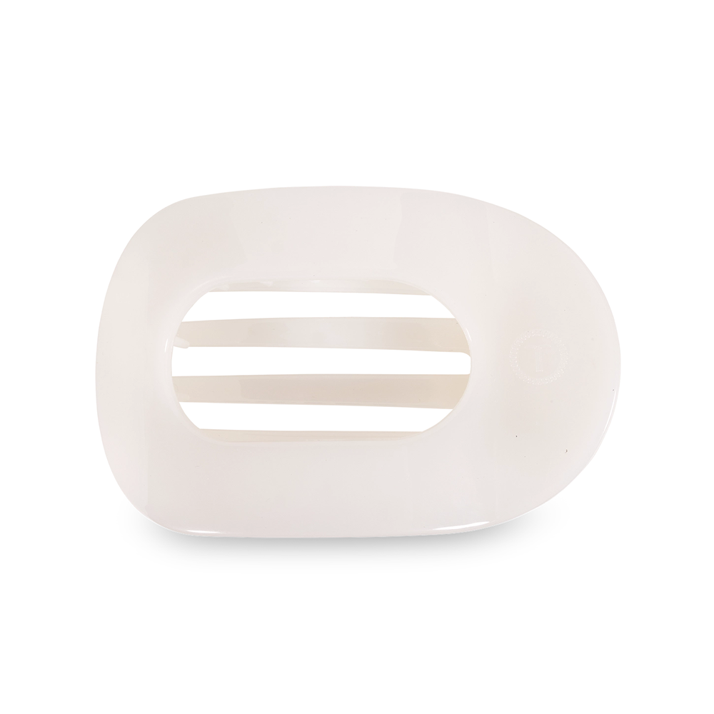 Teleties Teleties Flat Round Clip - Large - Coconut White