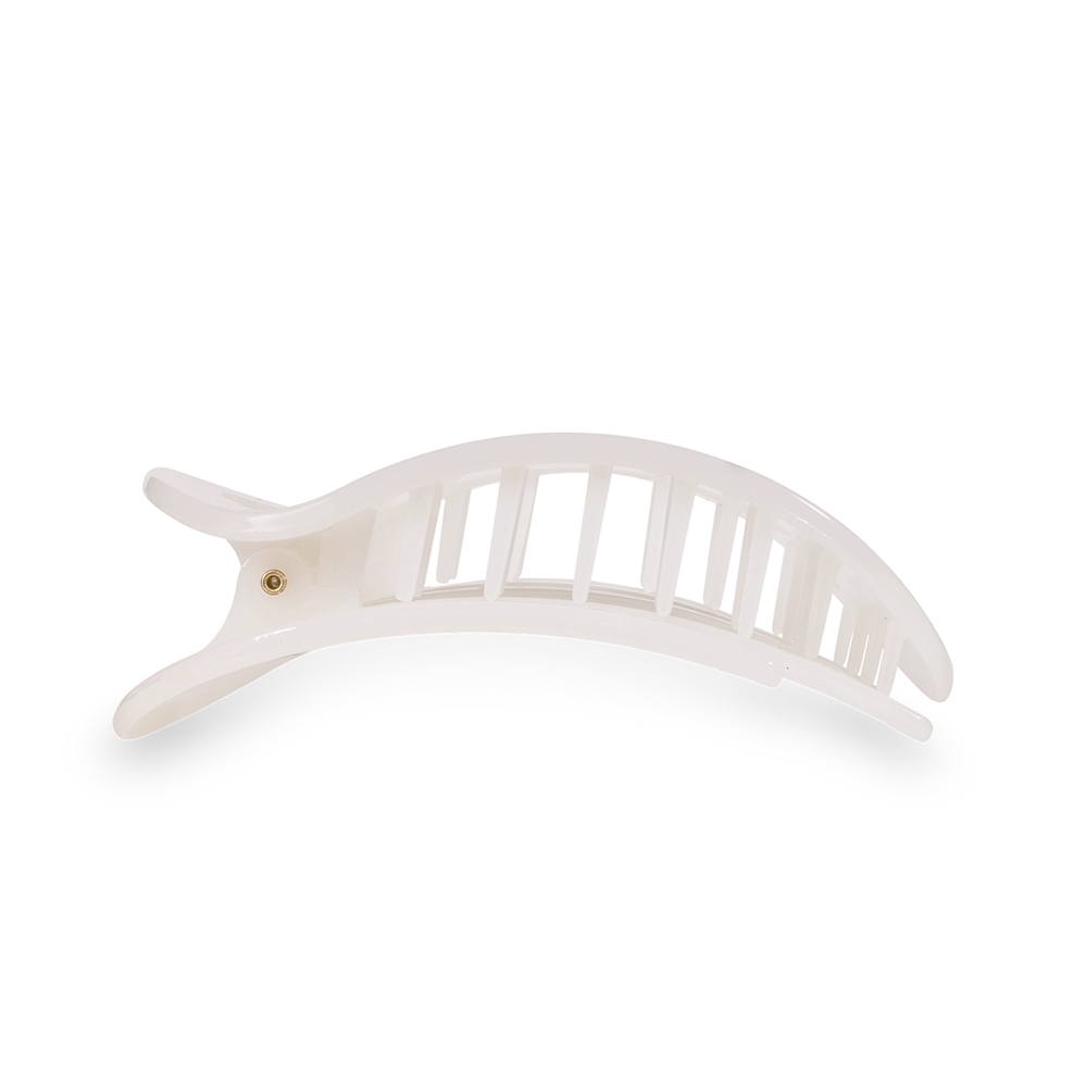 Teleties Flat Round Clip - Large - Coconut White