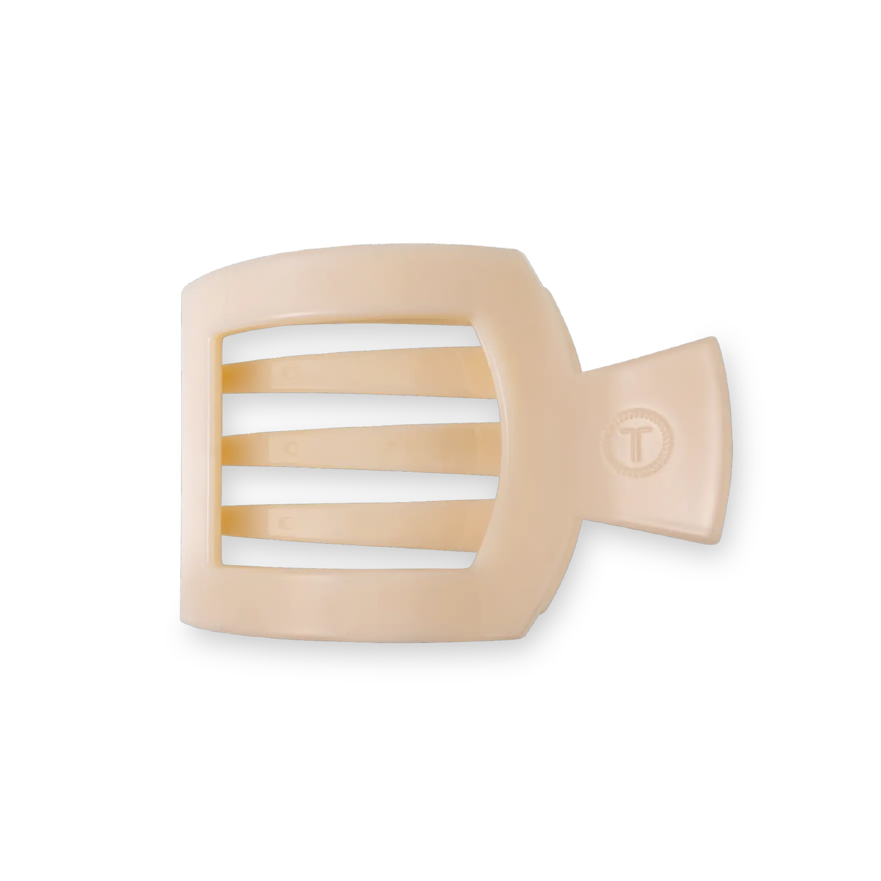 Teleties Teleties Flat Square Clip - Small - Almond Beige
