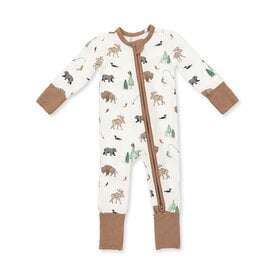 Angel Dear Angel Dear Convertible Romper - Northern Woodland Animals