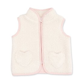 Angel Dear Angel Dear Zip Vest with Heart Pockets - Sherpa