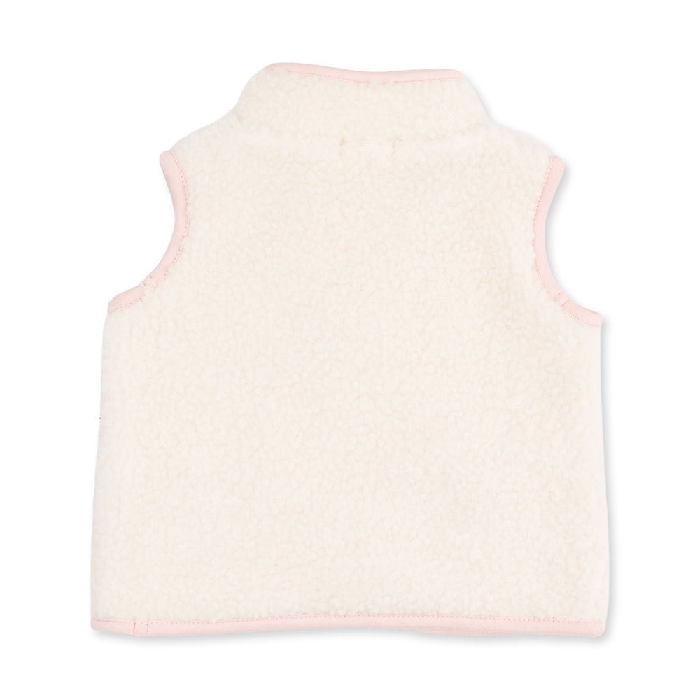 Angel Dear Zip Vest with Heart Pockets - Sherpa
