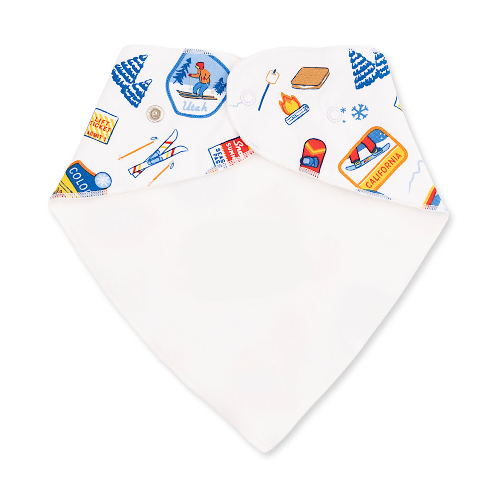 Angel Dear Bandana Bibs - Vintage Ski Patches