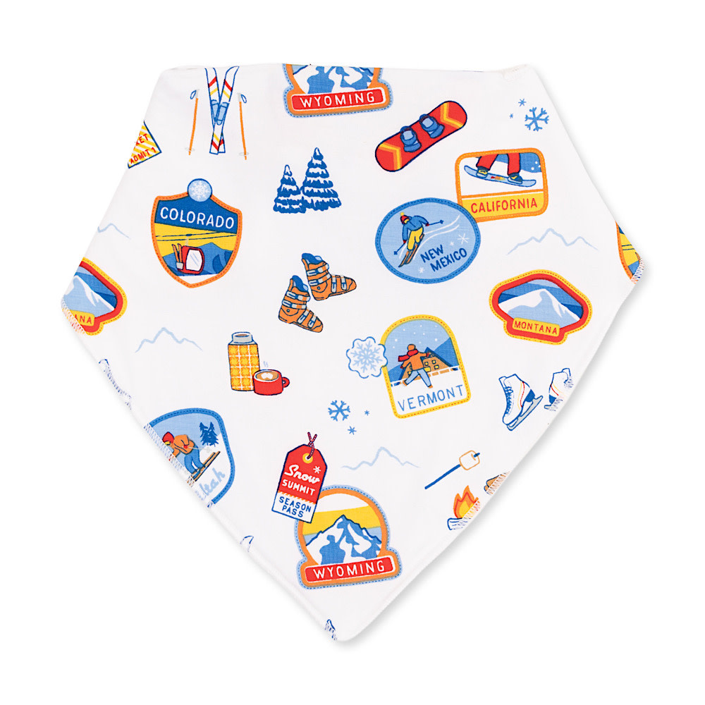 Angel Dear Bandana Bibs - Vintage Ski Patches
