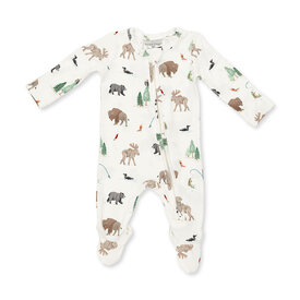Angel Dear Angel Dear 2 Way Zipper Footie - Northern Woodland Animals