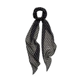 Lost Pattern NYC Lost Pattern Silk Chiffon Neck Scarf - Black Petal Veil