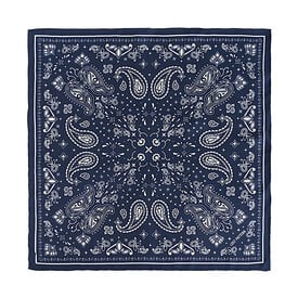 Lost Pattern NYC Lost Pattern Silk Bandana Scarf - Midnight Blue Paisley