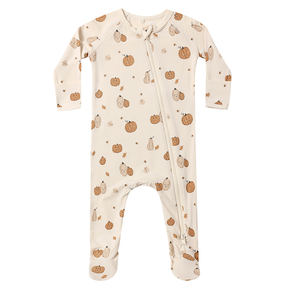 Quincy Mae Quincy Mae Bamboo Zip Footie - Harvest Friends
