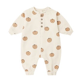 Quincy Mae Quincy Mae Relaxed Fleece Jumpsuit - Smiley Pumpkins