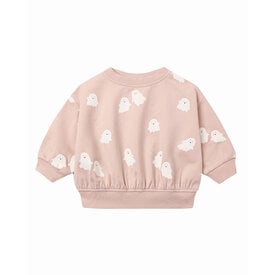 Quincy Mae Quincy Mae Relaxed Fleece Sweatshirt - Sweet Ghost