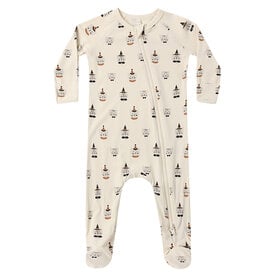 Quincy Mae Quincy Mae Bamboo Zip Footie Romper - Costume Kittens