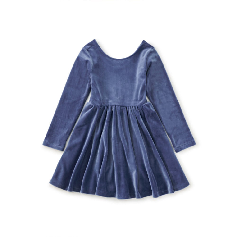 Tea Collection Tea Collection Velour Ballet Dress - Navel Blue