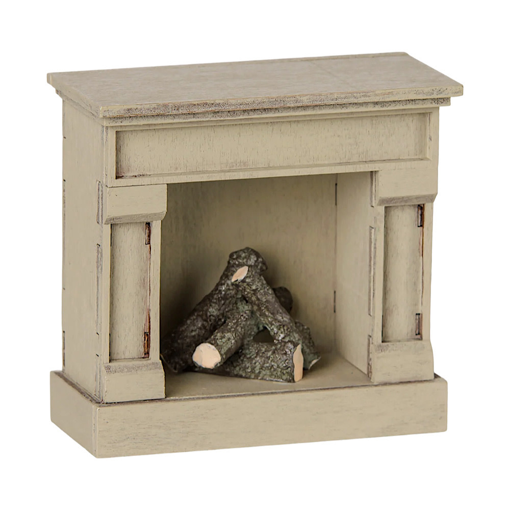 Maileg Maileg Mouse Fireplace - Off White Warm