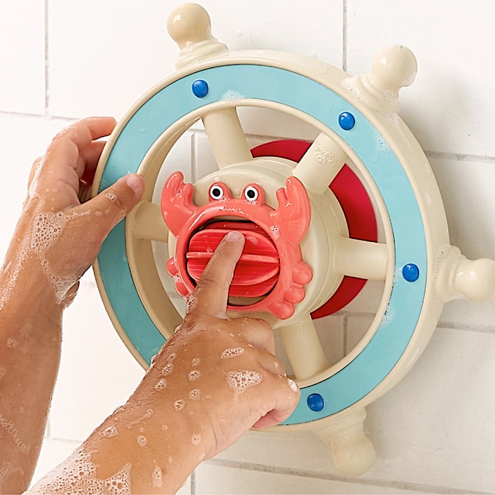 Itzy Ritzy Captain Crab Ship Wheel Bath Toy