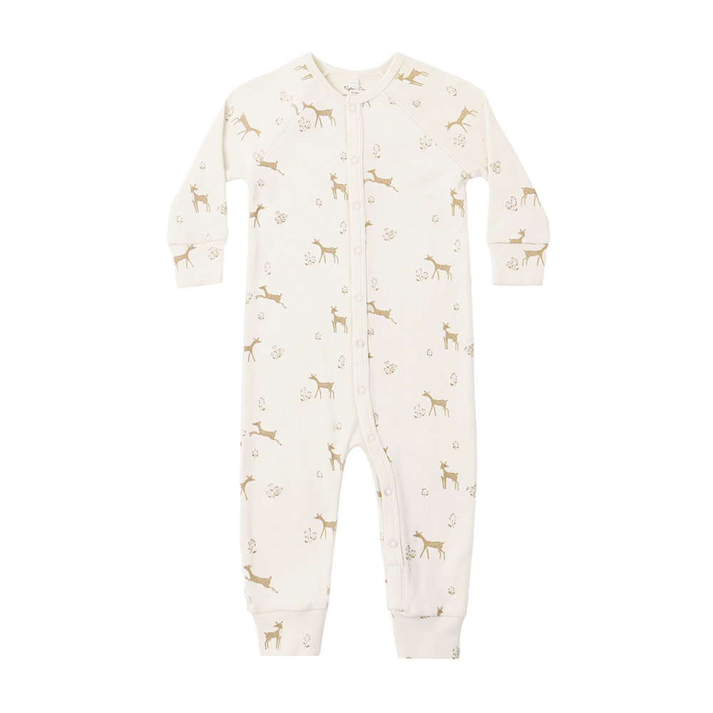 Rylee + Cru Organic Pajama Long John - Fawns