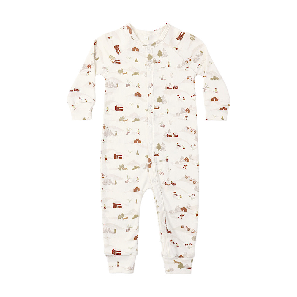 Rylee + Cru LLC Rylee + Cru Organic Pajama Long John - Ski Town