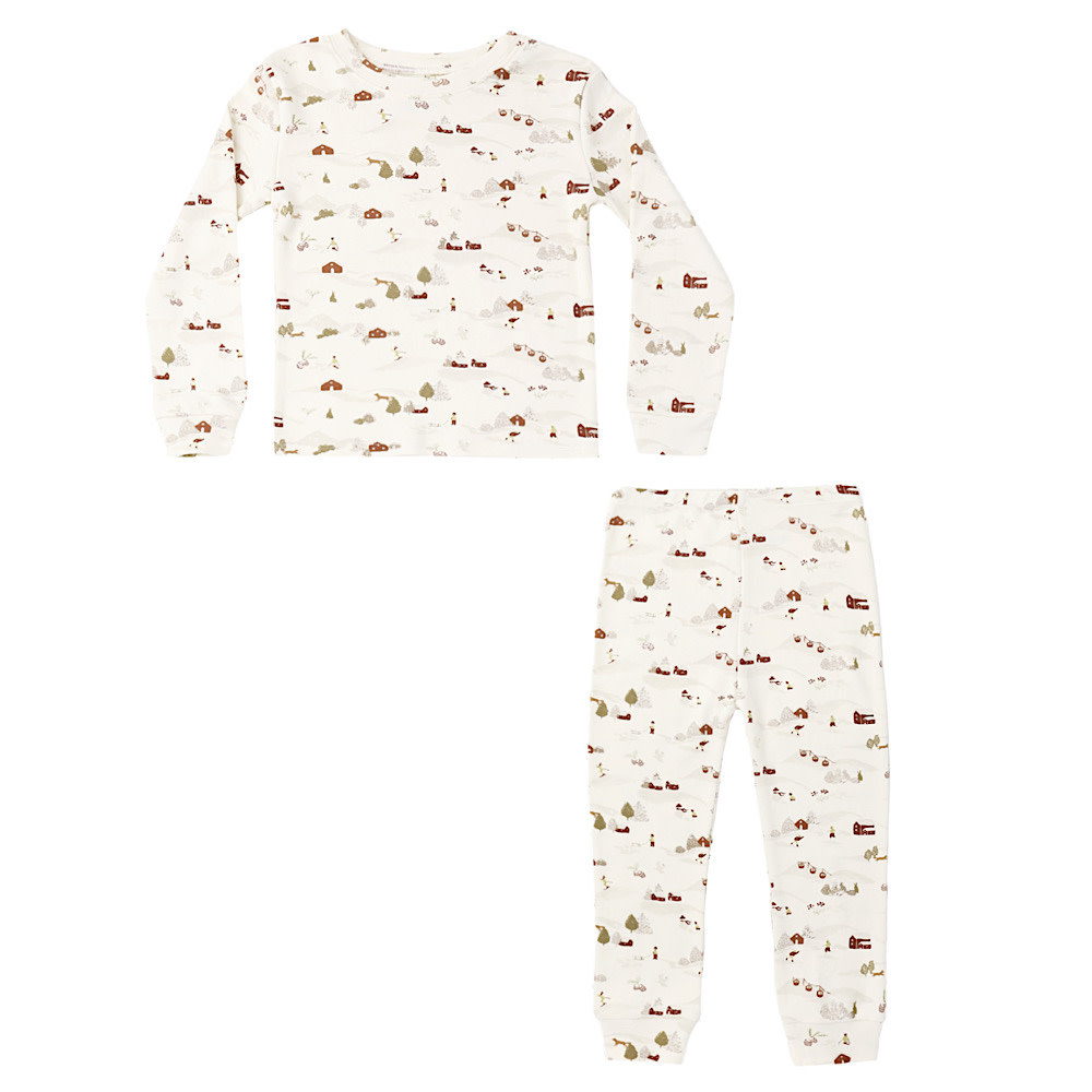 Rylee + Cru LLC Rylee + Cru Organic Pajama Set - Ski Town