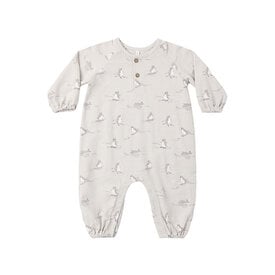 Rylee + Cru LLC Rylee + Cru Henley Jumpsuit - Skiing Penguins
