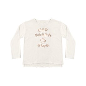 Rylee + Cru LLC Rylee + Cru Raw Edge Long Sleeve Tee - Hot Cocoa Club