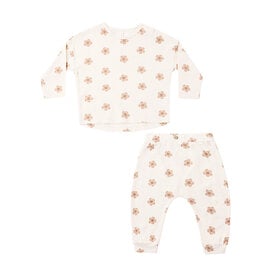 Rylee + Cru LLC Rylee + Cru Long Sleeve Tee + Pant Set - Pink Daisies
