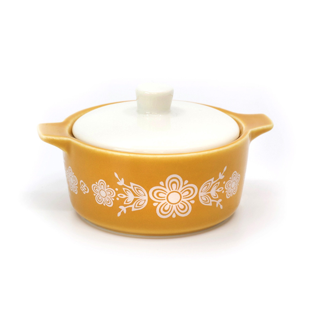  Pyrex Casserole Trinket Box - Butterfly Gold