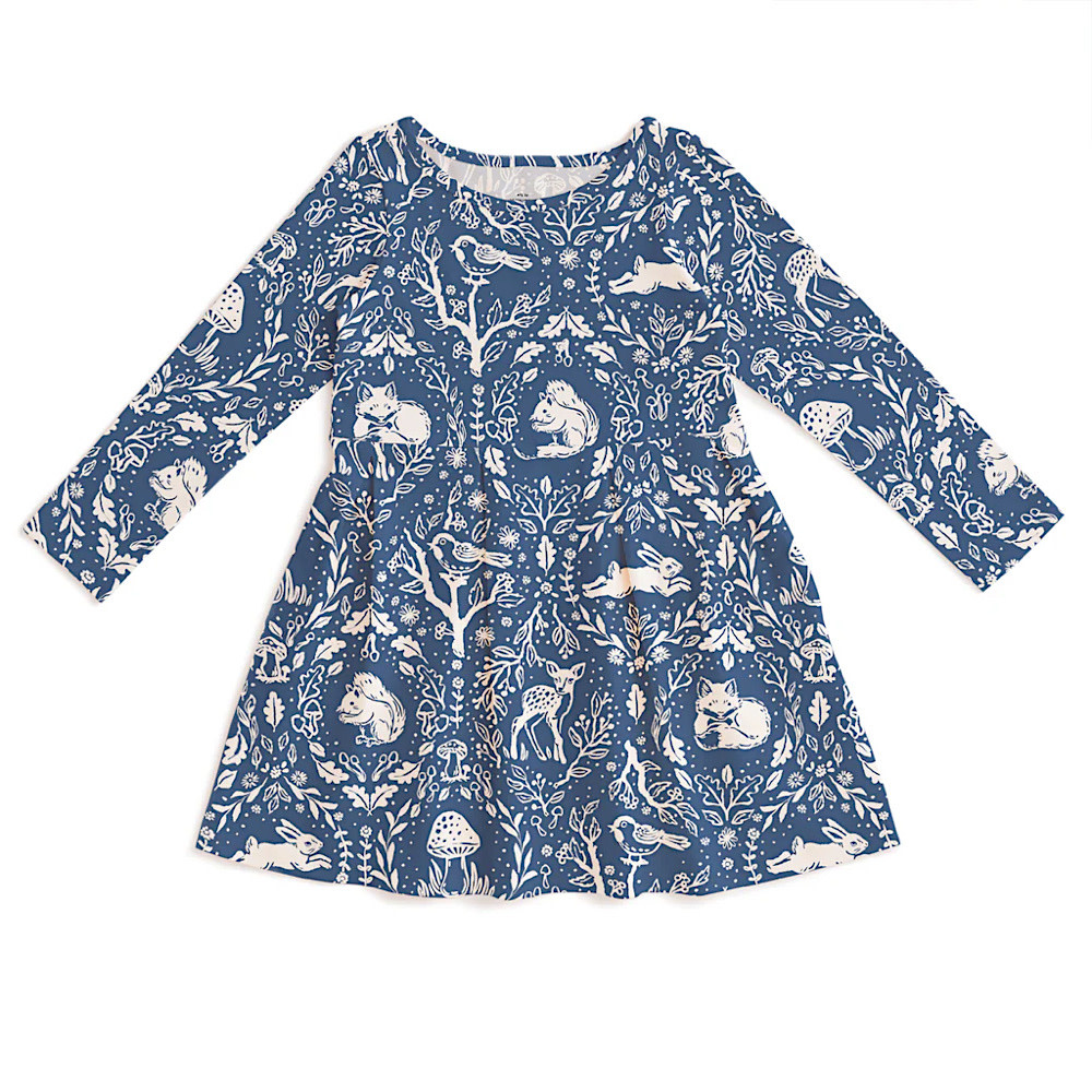 Winter Water Factory Madison Dress - Animal Tapestry Blue
