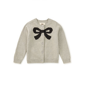 Tea Collection Tea Collection Bow Cardigan - Medium Heather Grey