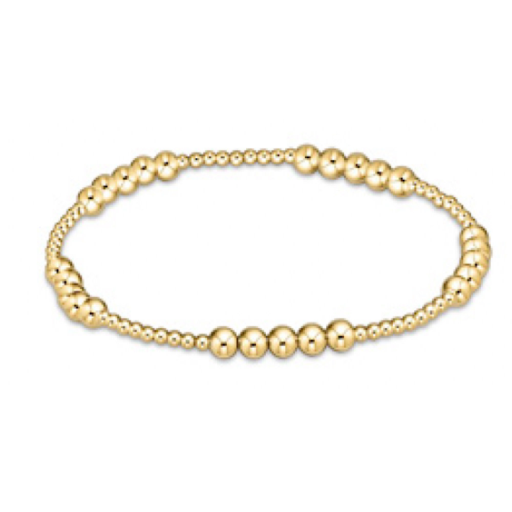 ENewton Classic Gold Pattern Bracelet - Blissful - 4mm